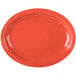 An orange Libbey Cantina porcelain oval platter.