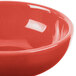A close-up of a red Libbey Cantina salsa bowl.