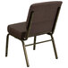 Flash Furniture FD-CH0221-4-GV-S0819-GG Brown 21" Extra Wide Church Chair with Gold Vein Frame Main Thumbnail 2