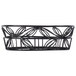 An American Metalcraft black wrought iron oval basket with a leaf design.
