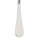 A silver Libbey stainless steel teaspoon with a black handle.