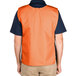 An orange Intedge cobbler apron with two pockets.