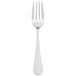 A silver fork with a black and white top on a white background.