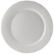 A 10 Strawberry Street Bistro bright white porcelain dinner plate with a white rim.
