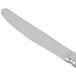 A Libbey stainless steel dinner knife with a silver handle.