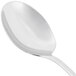 A World Tableware Sonata bouillon spoon with a white handle and silver bowl.