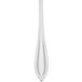 A World Tableware stainless steel bouillon spoon with a long handle on a white background.