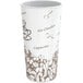 A Choice paper hot cup with a bean print on it.