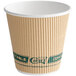 EcoChoice 8 oz. Double Wall Kraft Compostable Paper Hot Squat Cup - 25/Pack Main Thumbnail 1