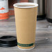 EcoChoice 20 oz. Double Wall Kraft Compostable Paper Hot Cup - 500/Case Main Thumbnail 1
