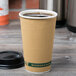 EcoChoice 16 oz. Double Wall Kraft Compostable Paper Hot Cup - 500/Case Main Thumbnail 1