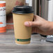 EcoChoice 16 oz. Double Wall Kraft Compostable Paper Hot Cup - 500/Case Main Thumbnail 4