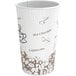 A white Choice paper hot cup with a bean print on it.