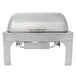 Vollrath 46255 9 Qt. New York, New York Retractable Dripless Chafer Full Size with Brass Trim Main Thumbnail 2