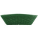Carlisle 650409 WeaveWear Green Oval Plastic Serving Basket 9" x 6 1/4"   - 12/Case Main Thumbnail 3