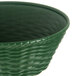 Carlisle 650409 WeaveWear Green Oval Plastic Serving Basket 9" x 6 1/4"   - 12/Case Main Thumbnail 5