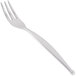 A close-up of a World Tableware Esquire stainless steel mini fork with a silver handle.