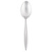 A stainless steel Libbey Contempra Demitasse spoon with a silver handle.