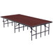 National Public Seating S4832C Single Height Portable Stage with Red Carpet - 48" x 96" x 32" Main Thumbnail 1