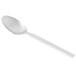 A Libbey stainless steel serving spoon with a long handle.