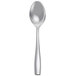 A silver Libbey stainless steel teaspoon.