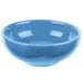 A white Libbey Cantina salsa bowl with a blue interior.
