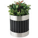 Commercial Zone 727643 Riverview Stainless Steel Planter - 18 1/4" X 20 1/2" Main Thumbnail 3