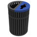 Commercial Zone 728501 ArchTec Parkview Black Steel Round Dual Trash and Recycling Bin - 45 Gallon Main Thumbnail 1
