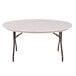 Correll Round Folding Table, 60" Tamper-Resistant Plastic, Mocha Granite Main Thumbnail 3