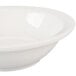 A Libbey Morwel ivory porcelain fruit bowl with a white background.