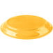 A yellow Libbey porcelain platter with a white background.