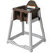 Koala Kare KB977-09 KidSitter Grey Assembled Convertible Plastic High Chair with Brown Seat Main Thumbnail 1