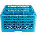 Carlisle RG9-414 OptiClean 9 Compartment Blue Glass Rack with 4 Extenders Main Thumbnail 2