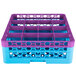 Carlisle RG16-2C414 OptiClean 16 Compartment Lavender Color-Coded Glass Rack with 2 Extenders Main Thumbnail 2