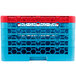 Carlisle RG16-5C410 OptiClean 16 Compartment Red Color-Coded Glass Rack with 5 Extenders Main Thumbnail 4