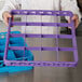 Carlisle RE16C89 OptiClean 16 Compartment Lavender Color-Coded Glass Rack Extender Main Thumbnail 1