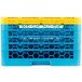 Carlisle RG16-5C411 OptiClean 16 Compartment Yellow Color-Coded Glass Rack with 5 Extenders Main Thumbnail 4