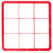 A red square frame with white squares.