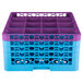 Carlisle RG16-4C414 OptiClean 16 Compartment Lavender Color-Coded Glass Rack with 4 Extenders Main Thumbnail 2