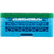 Carlisle RG25-3C413 OptiClean 25 Compartment Green Color-Coded Glass Rack with 3 Extenders Main Thumbnail 3