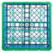 Carlisle RG25-3C413 OptiClean 25 Compartment Green Color-Coded Glass Rack with 3 Extenders Main Thumbnail 5