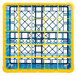 Carlisle RG25-3C411 OptiClean 25 Compartment Yellow Color-Coded Glass Rack with 3 Extenders Main Thumbnail 5
