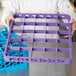 Carlisle RE25C89 OptiClean 25 Compartment Lavender Color-Coded Glass Rack Extender Main Thumbnail 1