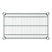 A Regency stainless steel wire shelf with two bars.