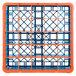 Carlisle RG25-1C412 OptiClean 25 Compartment Orange Color-Coded Glass Rack with 1 Extender Main Thumbnail 5