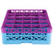 Carlisle RG25-2C414 OptiClean 25 Compartment Lavender Color-Coded Glass Rack with 2 Extenders Main Thumbnail 2