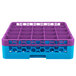 Carlisle RG25-1C414 OptiClean 25 Compartment Lavender Color-Coded Glass Rack with 1 Extender Main Thumbnail 2