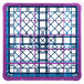 Carlisle RG25-1C414 OptiClean 25 Compartment Lavender Color-Coded Glass Rack with 1 Extender Main Thumbnail 5