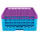 Carlisle RG25-3C414 OptiClean 25 Compartment Lavender Color-Coded Glass Rack with 3 Extenders Main Thumbnail 2