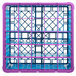 Carlisle RG25-3C414 OptiClean 25 Compartment Lavender Color-Coded Glass Rack with 3 Extenders Main Thumbnail 5